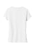 Port & Company LPC455V Womens Fan Favorite Short Sleeve V-Neck T-Shirt White Flat Back