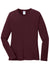 Port & Company LPC54LS Womens Core Long Sleeve Crewneck T-Shirt Athletic Maroon Flat Front