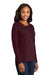 Port & Company LPC54LS Womens Core Long Sleeve Crewneck T-Shirt Athletic Maroon Model 3q