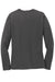 Port & Company LPC54LS Womens Core Long Sleeve Crewneck T-Shirt Charcoal Grey Flat Back