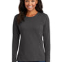 Port & Company Womens Core Long Sleeve Crewneck T-Shirt - Charcoal Grey