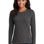 Port & Company Womens Core Long Sleeve Crewneck T-Shirt - Heather Dark Grey