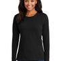 Port & Company Womens Core Long Sleeve Crewneck T-Shirt - Jet Black