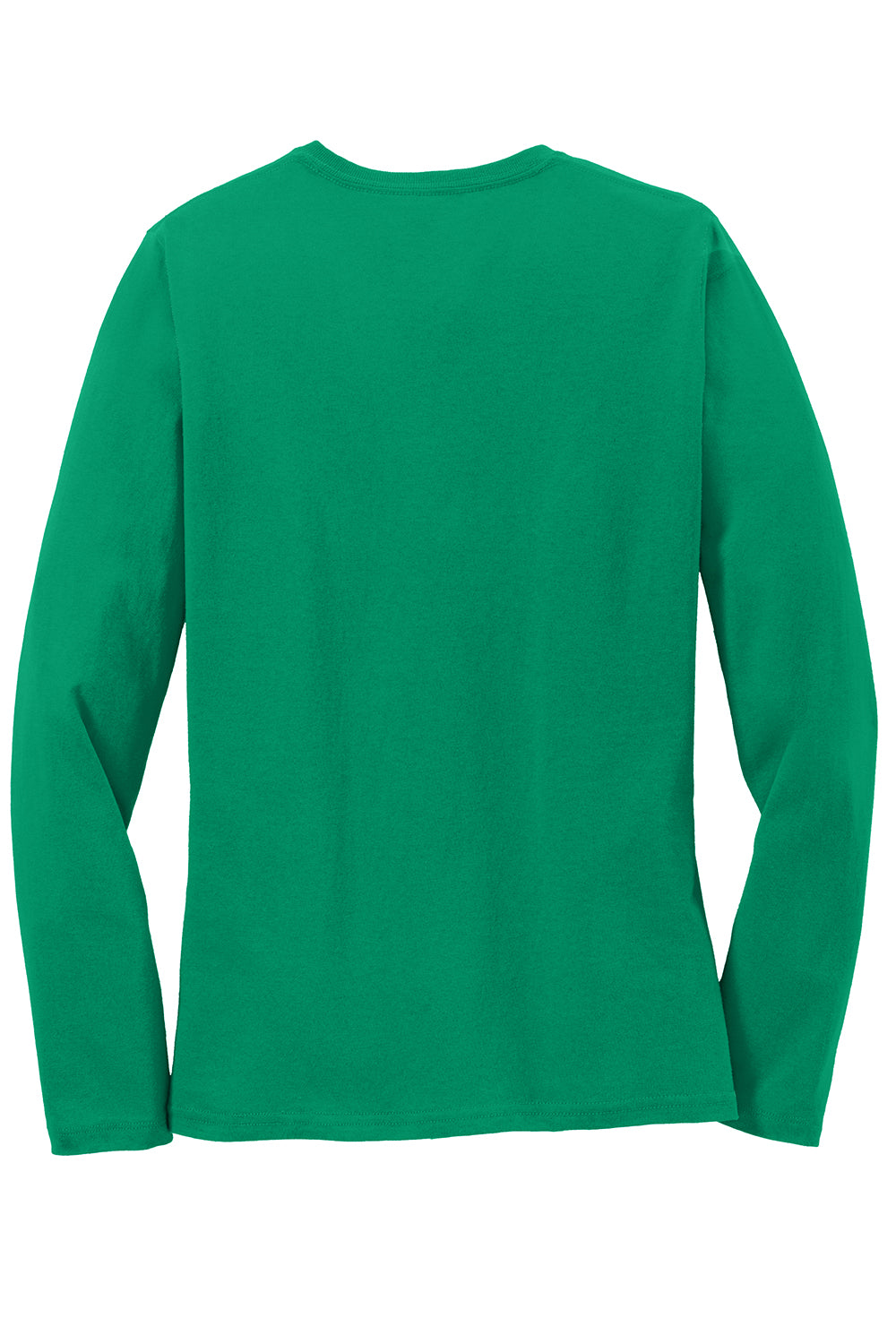 Port & Company LPC54LS Womens Core Long Sleeve Crewneck T-Shirt Kelly Green Flat Back