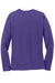 Port & Company LPC54LS Womens Core Long Sleeve Crewneck T-Shirt Purple Flat Back