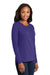 Port & Company LPC54LS Womens Core Long Sleeve Crewneck T-Shirt Purple Model 3q