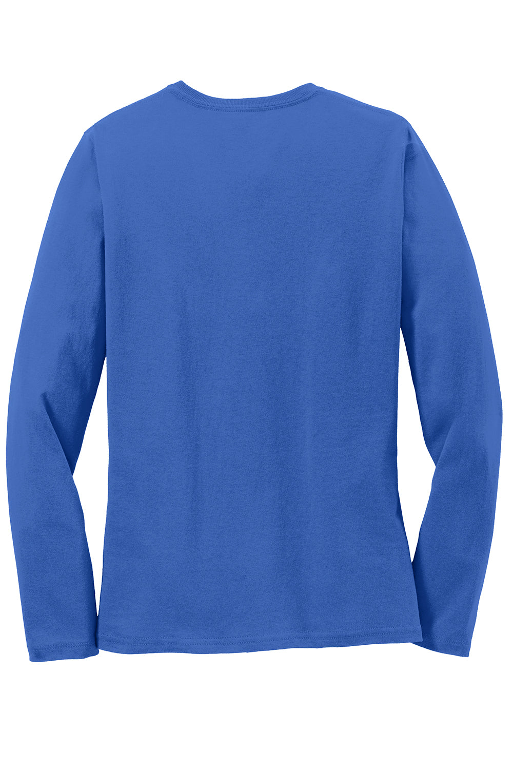 Port & Company LPC54LS Womens Core Long Sleeve Crewneck T-Shirt Royal Blue Flat Back