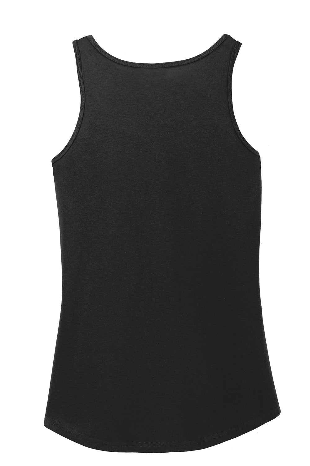 Port & Company LPC54TT Womens Core Tank Top Jet Black Flat Back