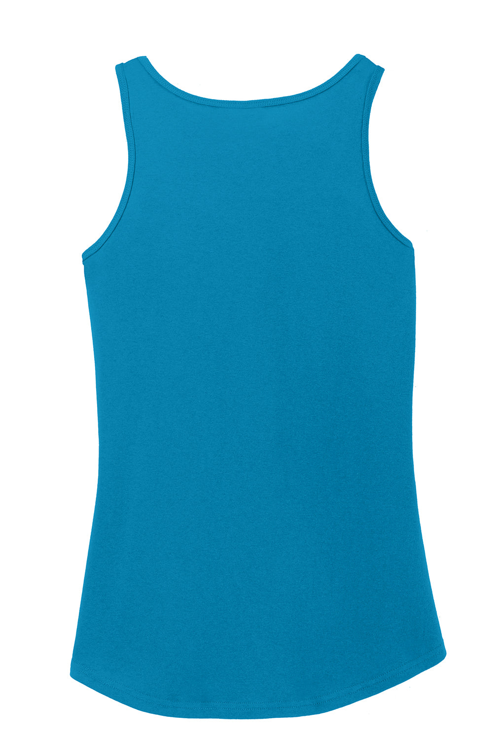 Port & Company LPC54TT Womens Core Tank Top Neon Blue Flat Back