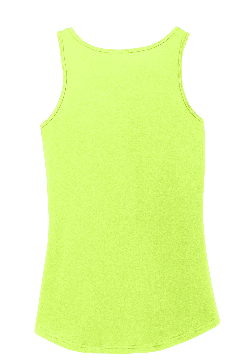 Port & Company LPC54TT Womens Core Tank Top Neon Yellow Flat Back