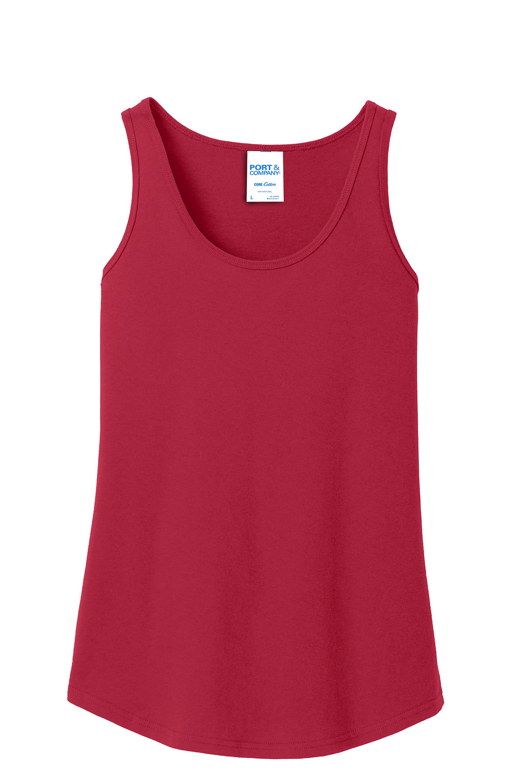 Port & Company LPC54TT Womens Core Tank Top Red Flat Front