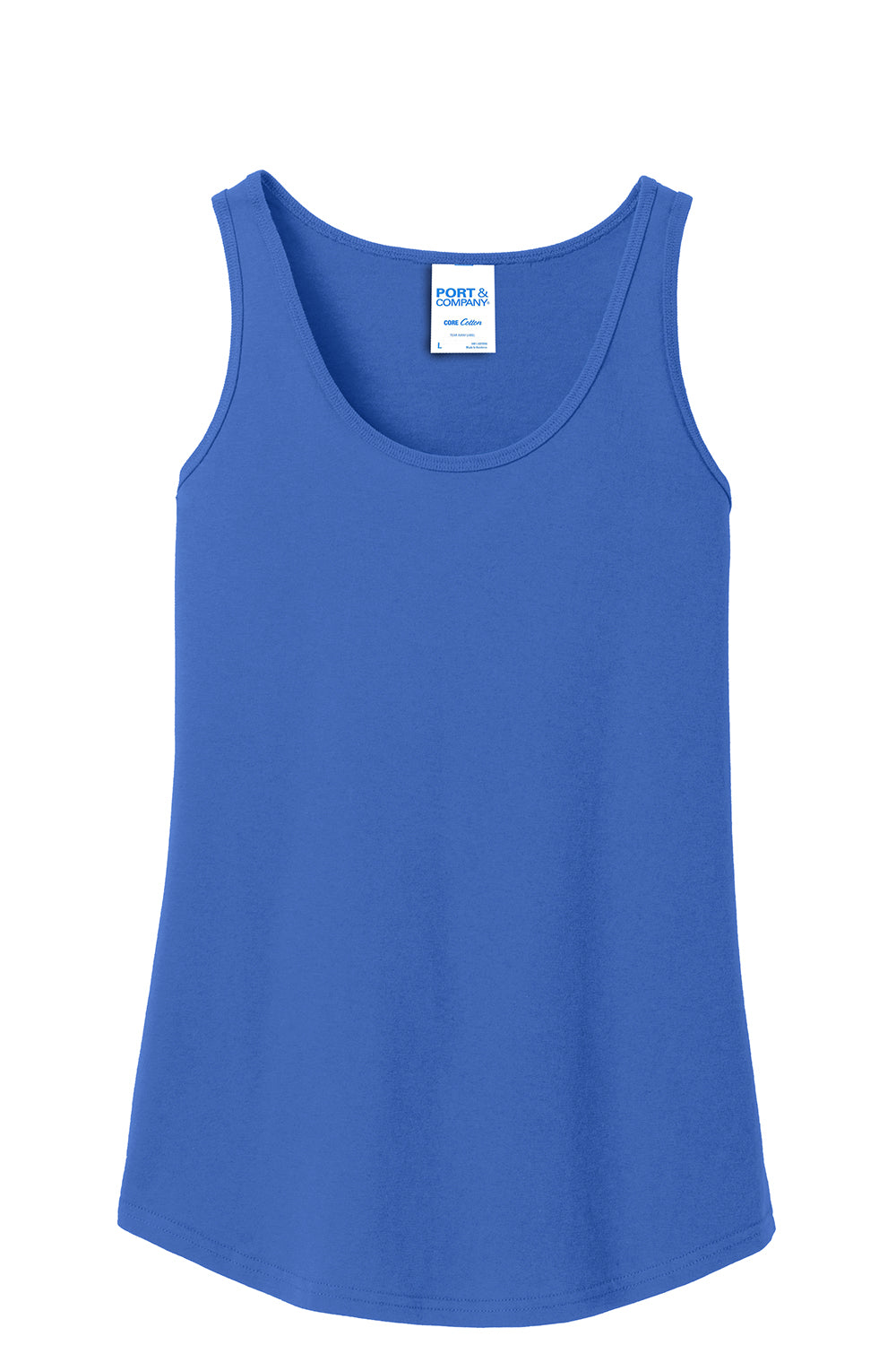 Port & Company LPC54TT Womens Core Tank Top Royal Blue Flat Front