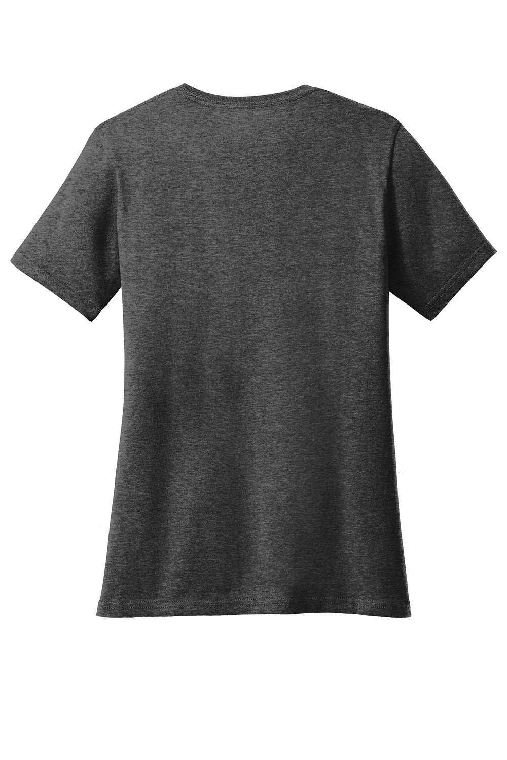 Port & Company LPC54V Womens Core Short Sleeve V-Neck T-Shirt Heather Dark Grey Flat Back