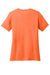 Port & Company LPC54V Womens Core Short Sleeve V-Neck T-Shirt Neon Orange Flat Back