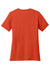 Port & Company LPC54V Womens Core Short Sleeve V-Neck T-Shirt Orange Flat Back