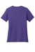 Port & Company LPC54V Womens Core Short Sleeve V-Neck T-Shirt Purple Flat Back