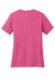 Port & Company LPC54V Womens Core Short Sleeve V-Neck T-Shirt Sangria Pink Flat Back