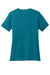 Port & Company LPC54V Womens Core Short Sleeve V-Neck T-Shirt Teal Green Flat Back