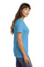 Port & Company LPC54 Womens Core Short Sleeve Crewneck T-Shirt Aquatic Blue Model Side