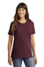 Port & Company LPC54 Womens Core Short Sleeve Crewneck T-Shirt Athletic Maroon Model Front