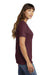 Port & Company LPC54 Womens Core Short Sleeve Crewneck T-Shirt Athletic Maroon Model Side