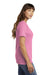 Port & Company LPC54 Womens Core Short Sleeve Crewneck T-Shirt Candy Pink Model Side