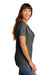 Port & Company LPC54 Womens Core Short Sleeve Crewneck T-Shirt Heather Dark Grey Model Side