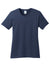 Port & Company LPC54 Womens Core Short Sleeve Crewneck T-Shirt Navy Blue Flat Front