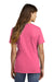 Port & Company LPC54 Womens Core Short Sleeve Crewneck T-Shirt Neon Pink Model Back