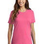 Port & Company Womens Core Short Sleeve Crewneck T-Shirt - Neon Pink