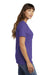 Port & Company LPC54 Womens Core Short Sleeve Crewneck T-Shirt Purple Model Side