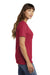 Port & Company LPC54 Womens Core Short Sleeve Crewneck T-Shirt Red Model Side