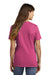 Port & Company LPC54 Womens Core Short Sleeve Crewneck T-Shirt Sangria Pink Model Back