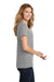 Port & Company LPC55 Womens Core Short Sleeve Crewneck T-Shirt Heather Grey Model Side