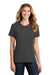 Port & Company LPC55 Womens Core Short Sleeve Crewneck T-Shirt Charcoal Grey Model Front