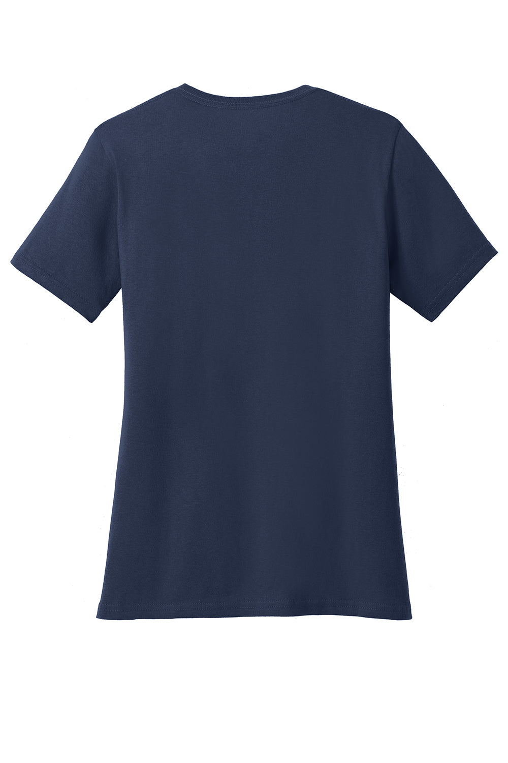 Port & Company LPC55 Womens Core Short Sleeve Crewneck T-Shirt Navy Blue Flat Back