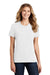 Port & Company LPC55 Womens Core Short Sleeve Crewneck T-Shirt White Model Front