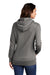 Port & Company LPC78H Womens Core Fleece Hooded Sweatshirt Hoodie Heather Graphite Grey Model Back