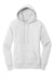 Port & Company LPC78H Womens Core Fleece Hooded Sweatshirt Hoodie White Flat Front