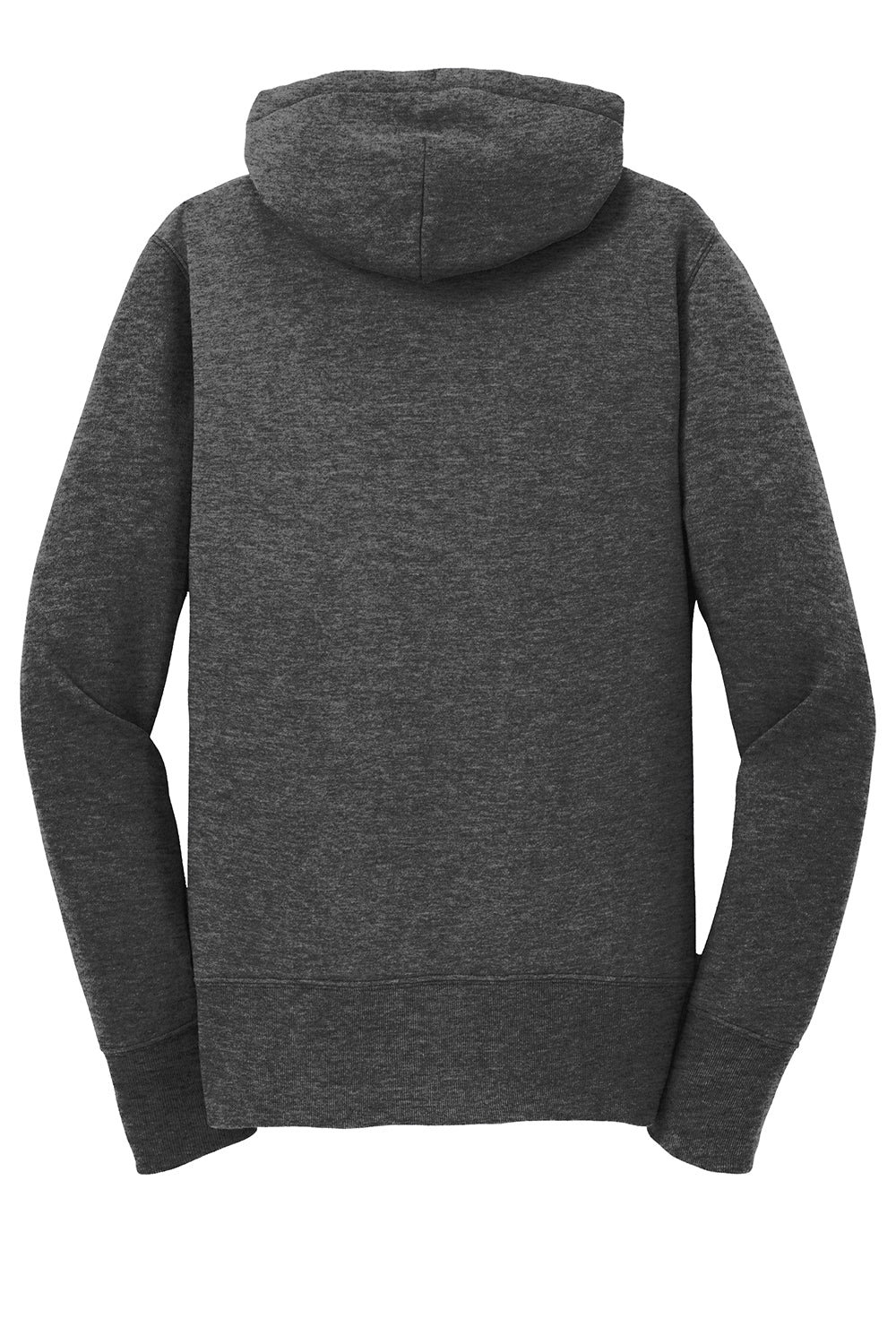 Port & Company LPC78ZH Womens Core Pill Resistant Fleece Full Zip Hooded Sweatshirt Hoodie Heather Dark Grey Flat Back