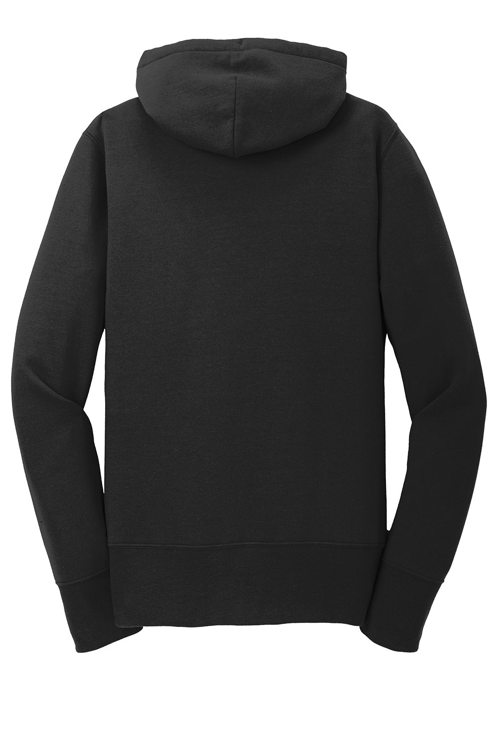 Port & Company LPC78ZH Womens Core Pill Resistant Fleece Full Zip Hooded Sweatshirt Hoodie Jet Black Flat Back