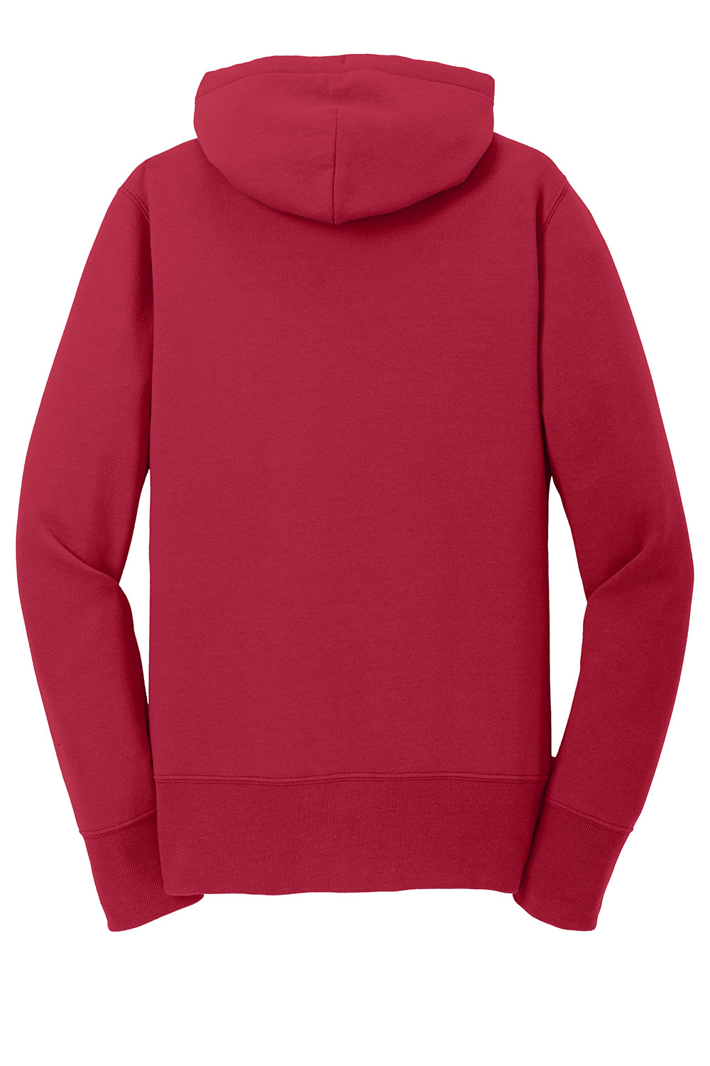 Port & Company LPC78ZH Womens Core Pill Resistant Fleece Full Zip Hooded Sweatshirt Hoodie Red Flat Back