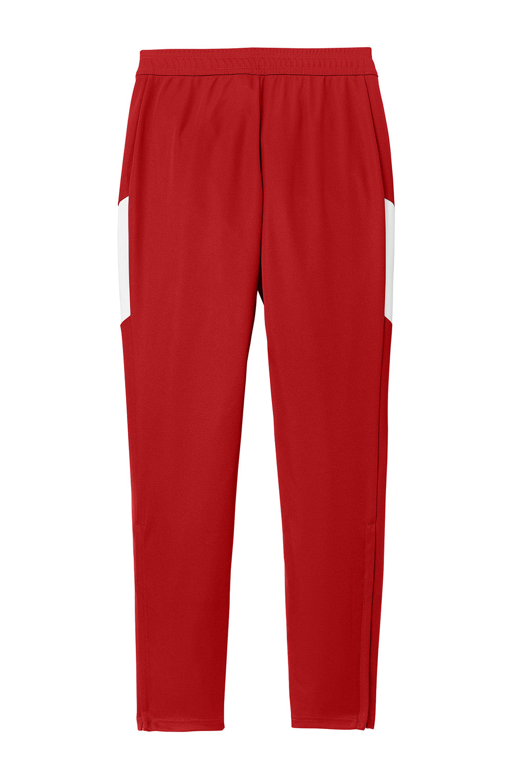 Sport-Tek LPST800 Womens Travel Pants w/ Pockets Deep Red/White Flat Back