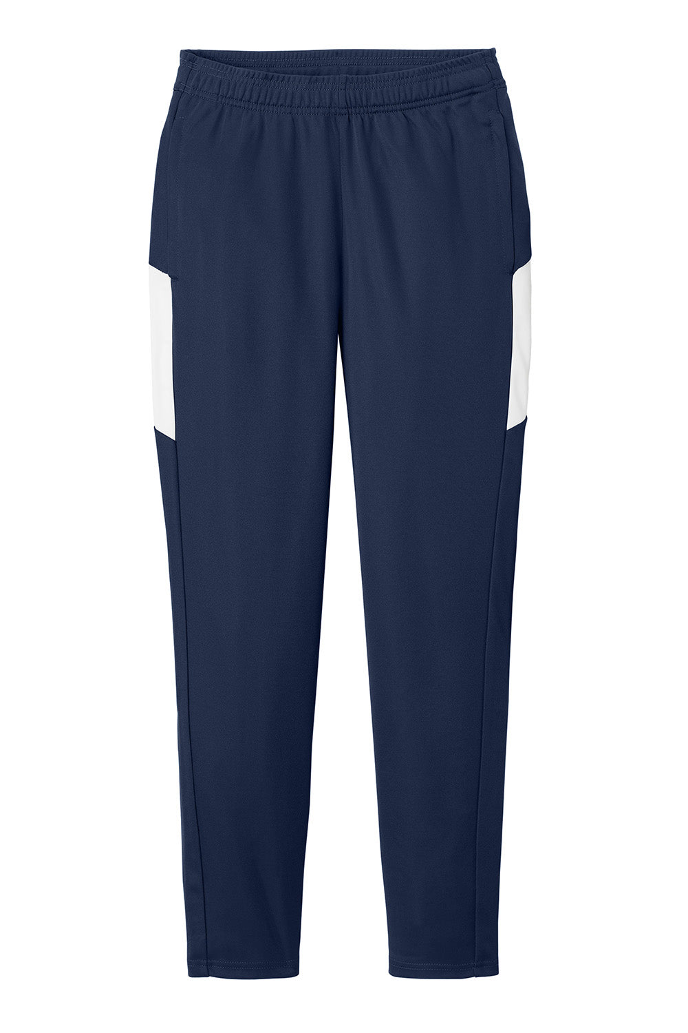 Sport-Tek LPST800 Womens Travel Pants w/ Pockets True Navy Blue/White Flat Front