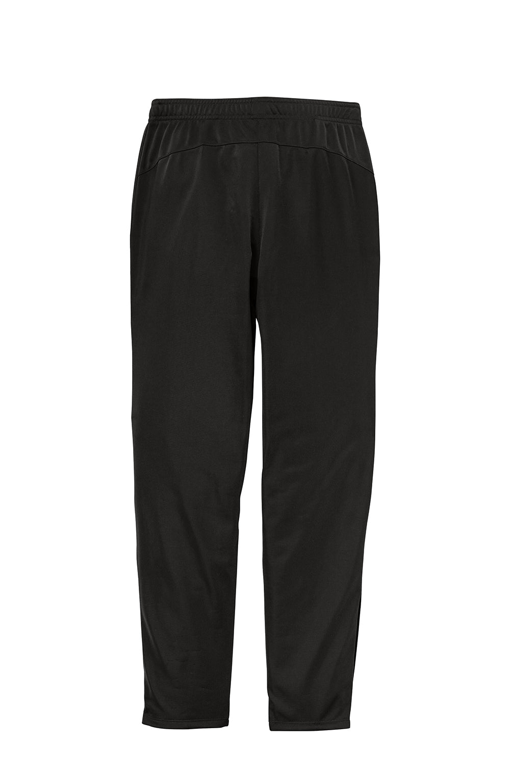 Sport-Tek LPST95 Womens Tricot Track Pants w/ Pockets Black Flat Back