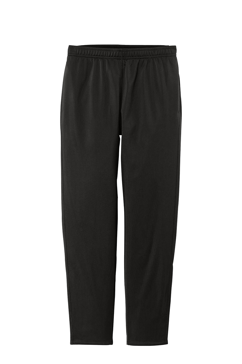 Sport-Tek LPST95 Womens Tricot Track Pants w/ Pockets Black Flat Front