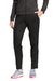 Sport-Tek LPST95 Womens Tricot Track Pants w/ Pockets Black Model Front