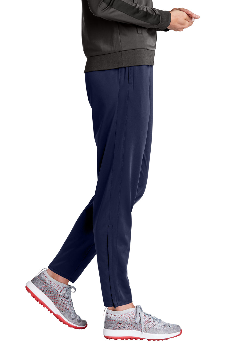 Sport-Tek LPST95 Womens Tricot Track Pants w/ Pockets True Navy Blue Model Side