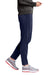 Sport-Tek LPST95 Womens Tricot Track Pants w/ Pockets True Navy Blue Model Side