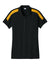 Sport-Tek LST104 Womens Competitor United Short Sleeve Polo Shirt Black/Gold Flat Front